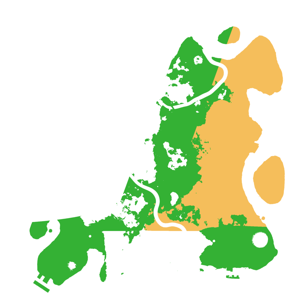 Biome Rust Map: Procedural Map, Size: 3500, Seed: 485127