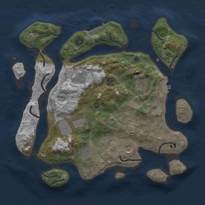 Thumbnail Rust Map: Procedural Map, Size: 3500, Seed: 539, 14 Monuments