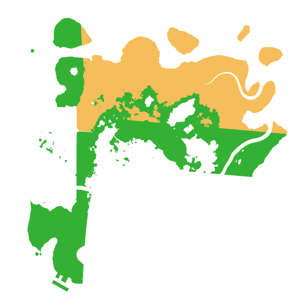 Biome Rust Map: Procedural Map, Size: 3500, Seed: 564399