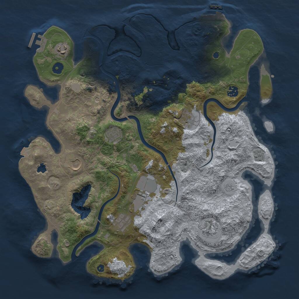 Rust Map: Procedural Map, Size: 4000, Seed: 1789000680, 15 Monuments