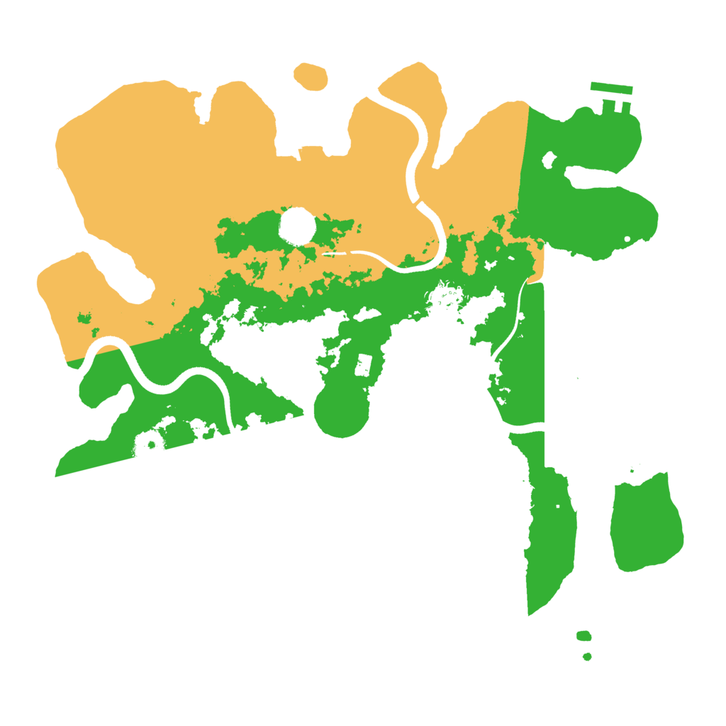 Biome Rust Map: Procedural Map, Size: 3500, Seed: 49035