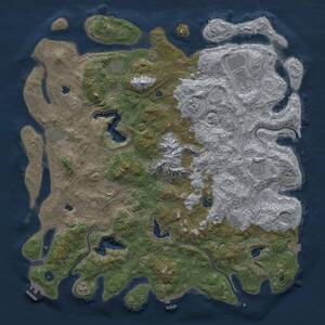 Thumbnail Rust Map: Procedural Map, Size: 5000, Seed: 583363684, 16 Monuments