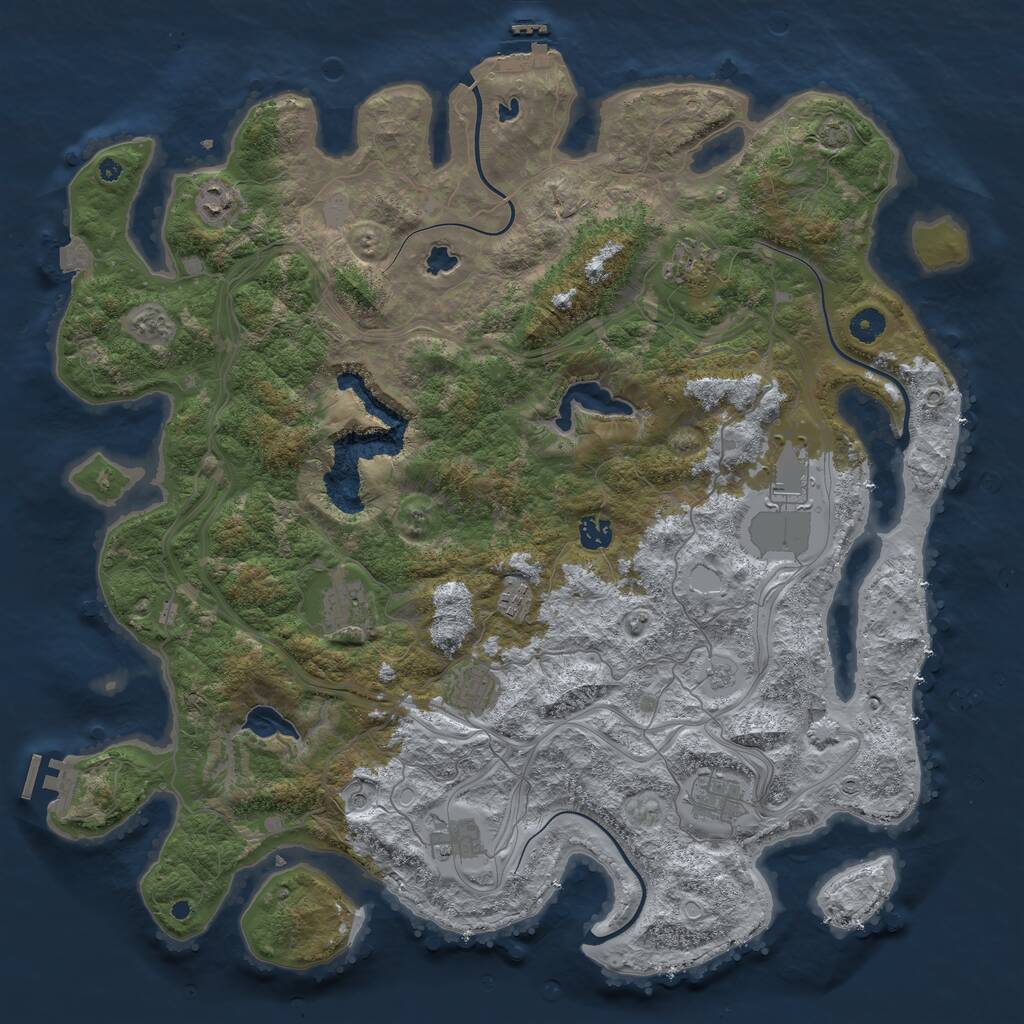 Rust Map: Procedural Map, Size: 4500, Seed: 112913216, 15 Monuments