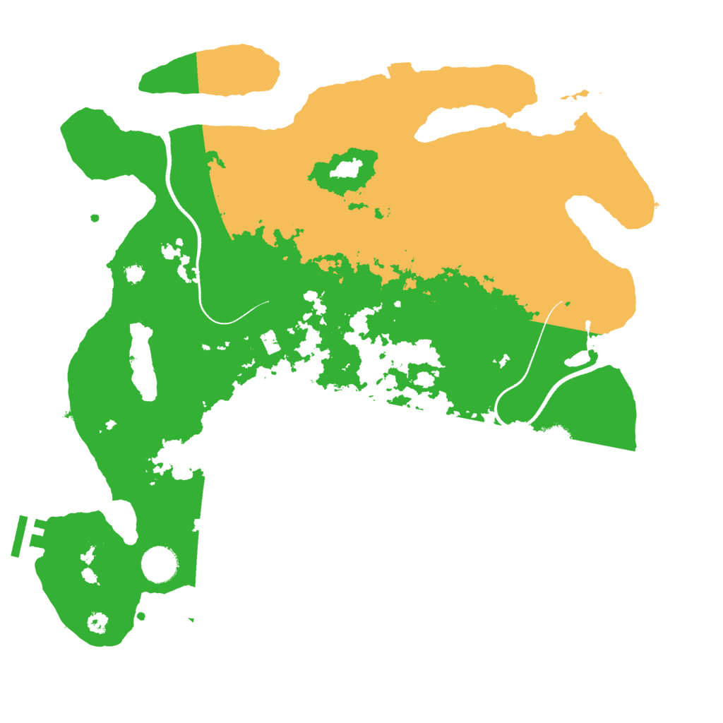 Biome Rust Map: Procedural Map, Size: 3500, Seed: 762197