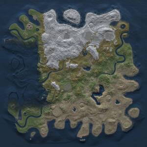 Thumbnail Rust Map: Procedural Map, Size: 4500, Seed: 186, 16 Monuments