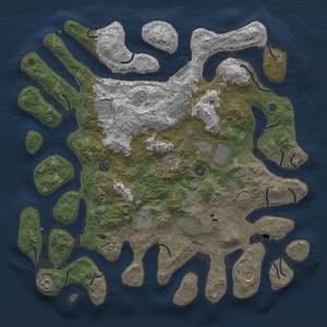 Thumbnail Rust Map: Procedural Map, Size: 4500, Seed: 186, 17 Monuments