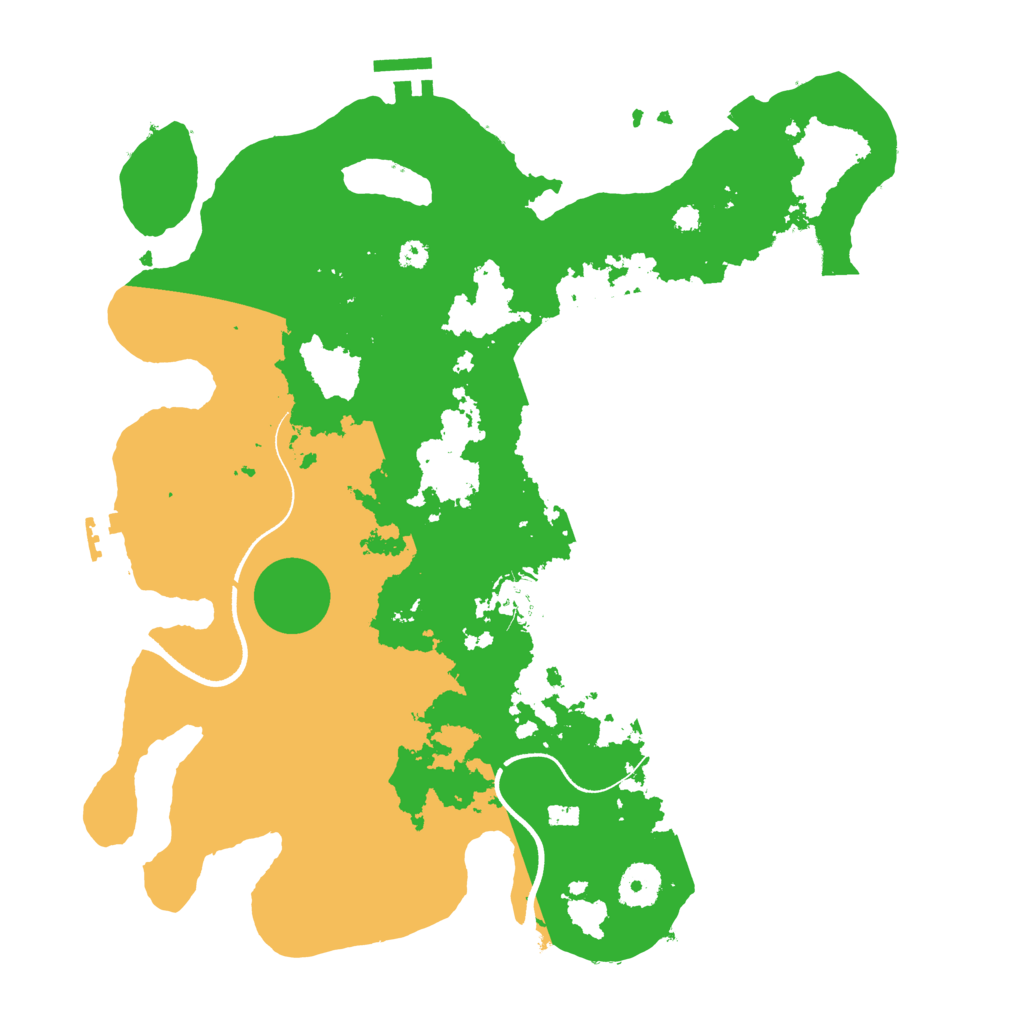 Biome Rust Map: Procedural Map, Size: 3550, Seed: 712244