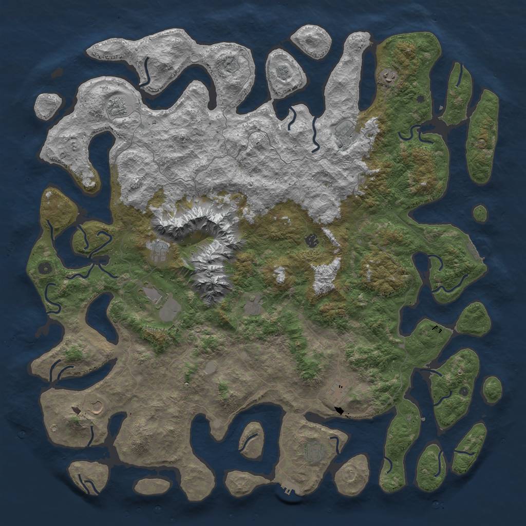 Rust Map: Procedural Map, Size: 6000, Seed: 15, 19 Monuments