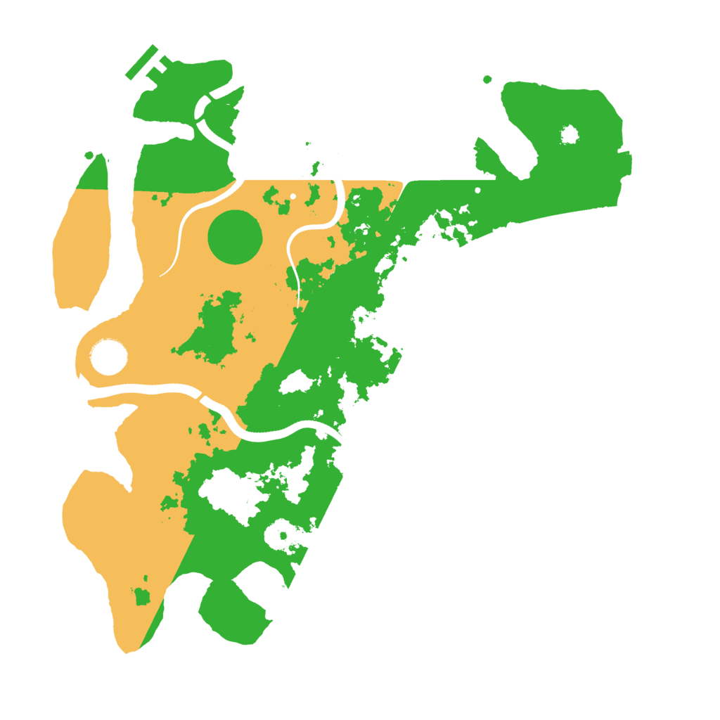 Biome Rust Map: Procedural Map, Size: 3500, Seed: 957129