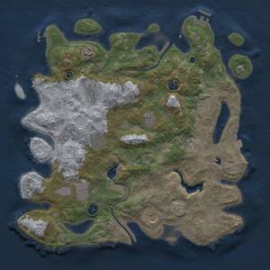 Thumbnail Rust Map: Procedural Map, Size: 4000, Seed: 198, 15 Monuments