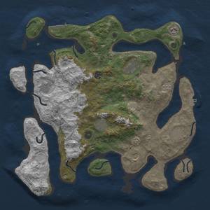 Thumbnail Rust Map: Procedural Map, Size: 4000, Seed: 1000, 16 Monuments