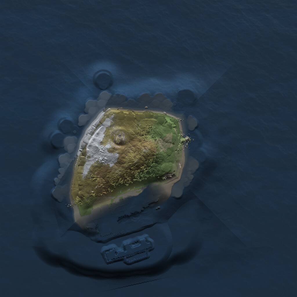 Rust Map: Procedural Map, Size: 1000, Seed: 349, 2 Monuments