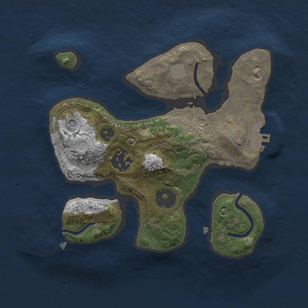 Rust Map: Procedural Map, Size: 2250, Seed: 20220123, 8 Monuments
