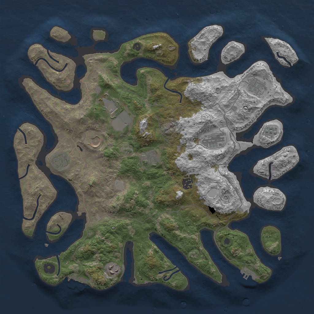 Rust Map: Procedural Map, Size: 4187, Seed: 187, 17 Monuments
