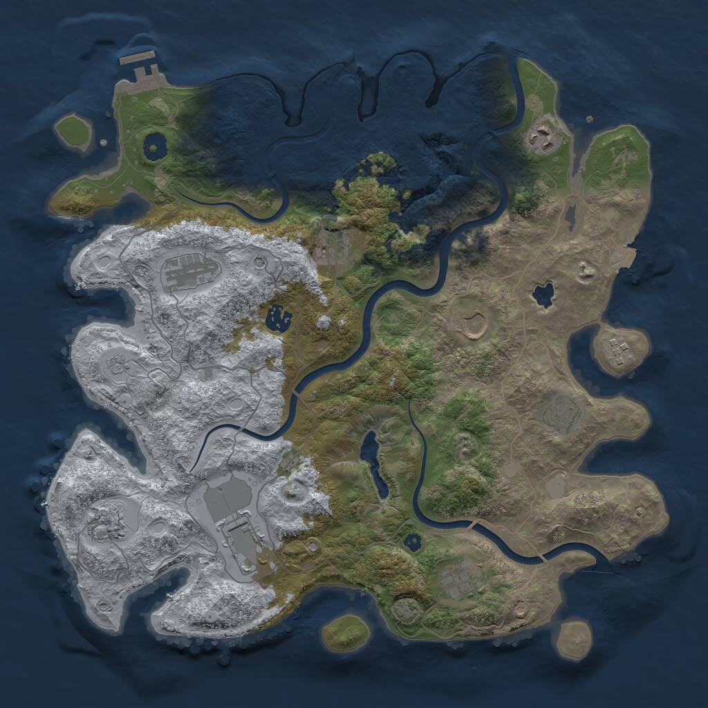 Rust Map: Procedural Map, Size: 4000, Seed: 96835306, 15 Monuments