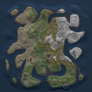Thumbnail Rust Map: Procedural Map, Size: 3600, Seed: 68, 16 Monuments
