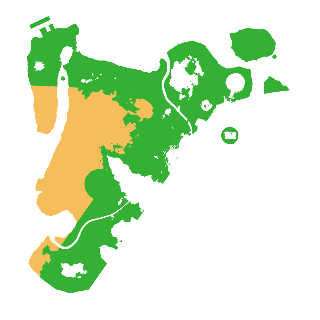 Biome Rust Map: Procedural Map, Size: 3000, Seed: 348838117