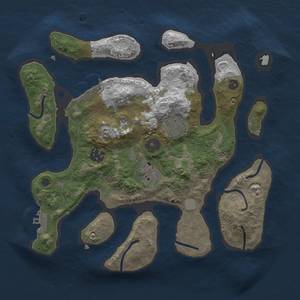 Thumbnail Rust Map: Procedural Map, Size: 3000, Seed: 400, 11 Monuments