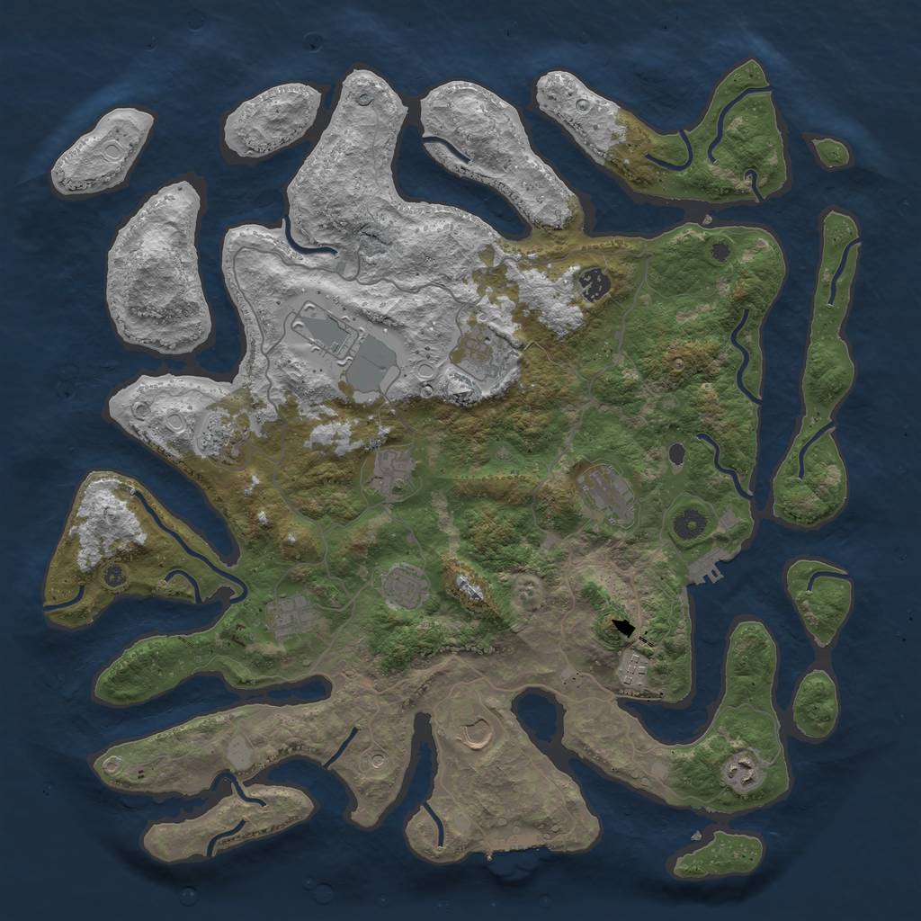 Rust Map: Procedural Map, Size: 4500, Seed: 903, 19 Monuments