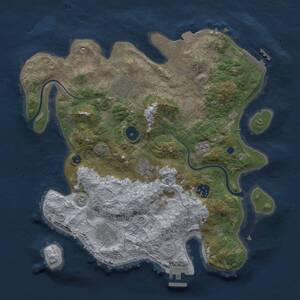 Thumbnail Rust Map: Procedural Map, Size: 3400, Seed: 6738, 11 Monuments