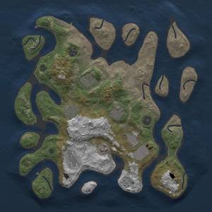 Thumbnail Rust Map: Procedural Map, Size: 3500, Seed: 8675309, 14 Monuments