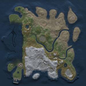 Thumbnail Rust Map: Procedural Map, Size: 3500, Seed: 8675309, 14 Monuments