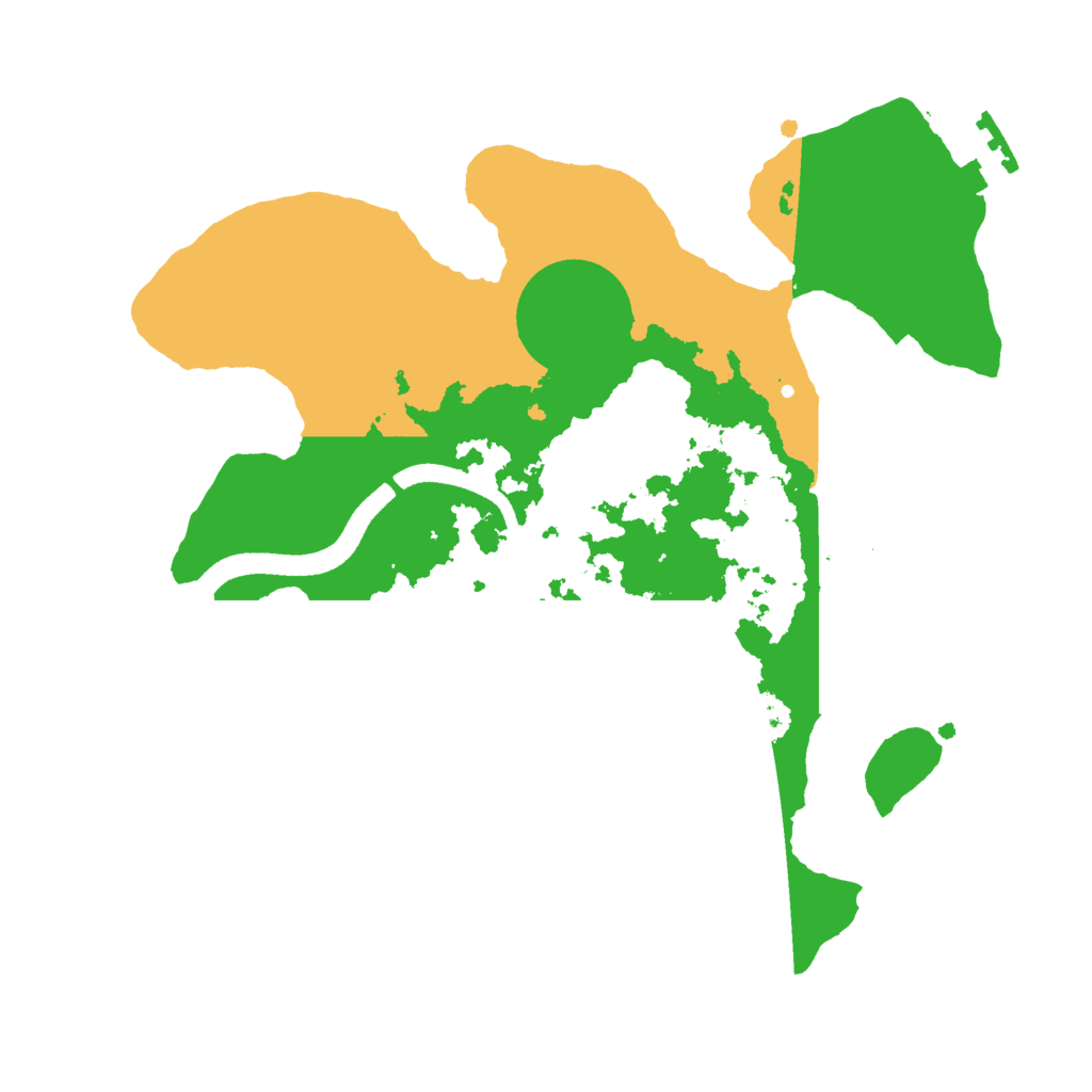 Biome Rust Map: Procedural Map, Size: 2500, Seed: 458265