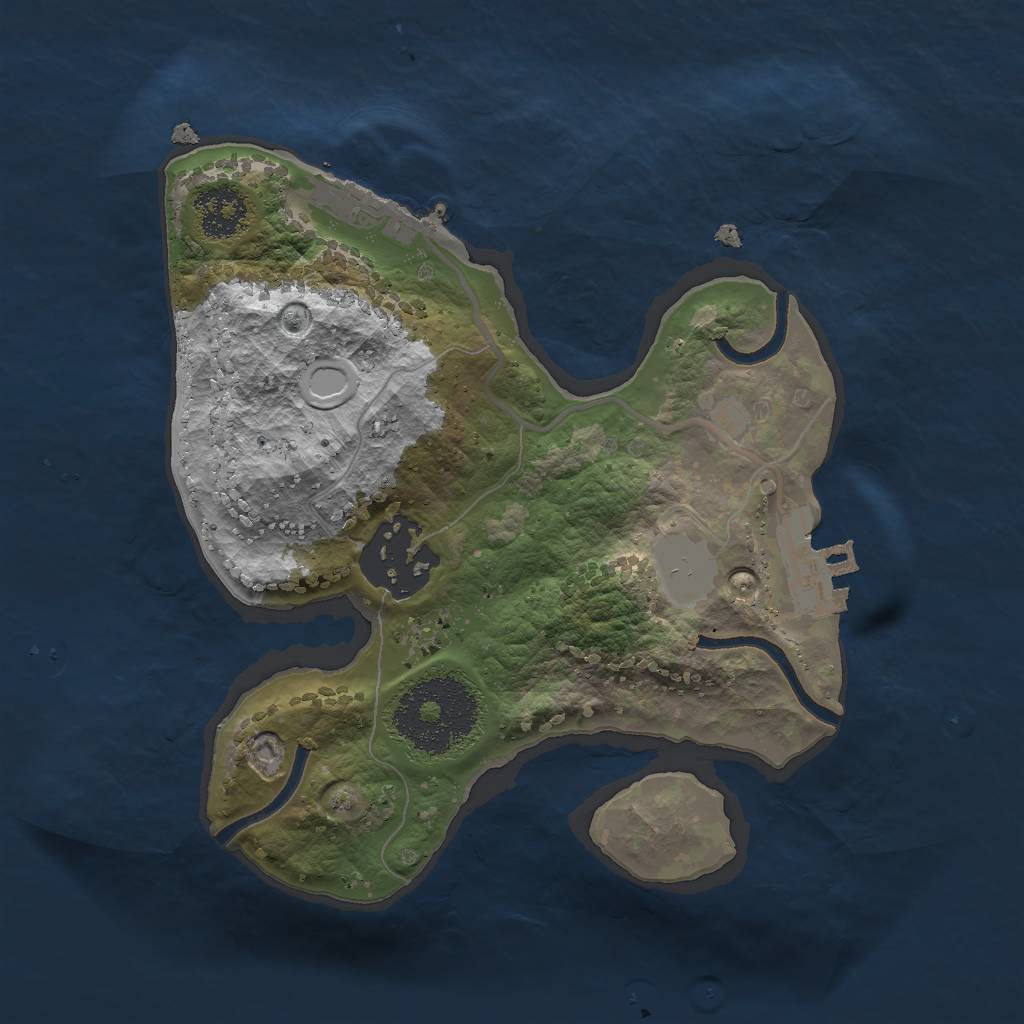 Rust Map: Procedural Map, Size: 2000, Seed: 999998, 8 Monuments