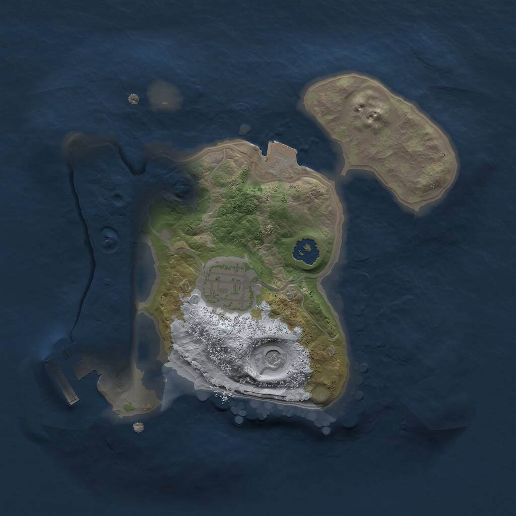 Rust Map: Procedural Map, Size: 2000, Seed: 43, 4 Monuments