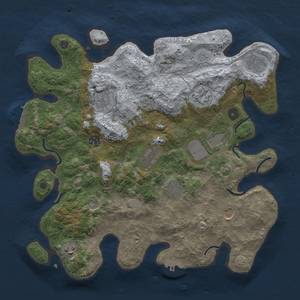 Thumbnail Rust Map: Procedural Map, Size: 3800, Seed: 1, 18 Monuments