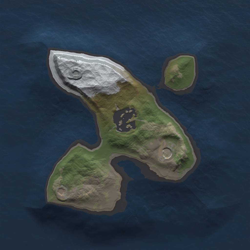 Rust Map: Barren, Size: 1500, Seed: 7777, 4 Monuments