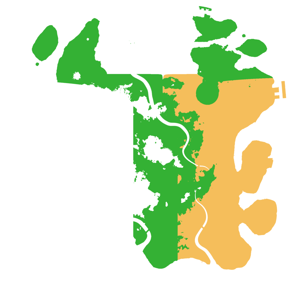 Biome Rust Map: Procedural Map, Size: 3500, Seed: 26485