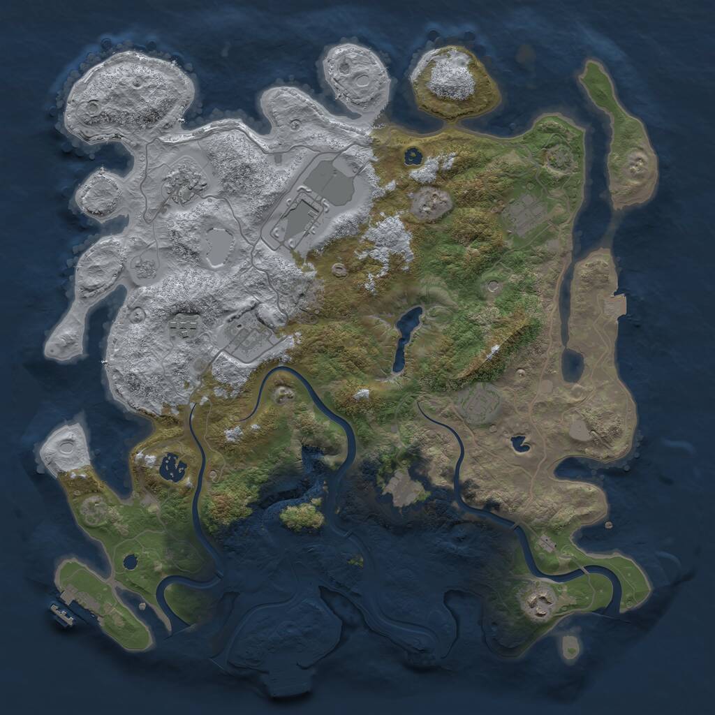 Rust Map: Procedural Map, Size: 4000, Seed: 81749, 15 Monuments