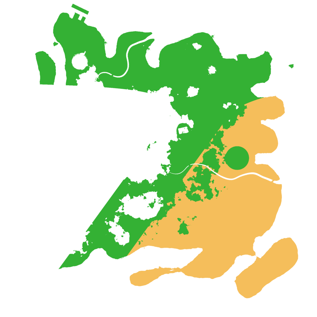 Biome Rust Map: Procedural Map, Size: 3550, Seed: 864896