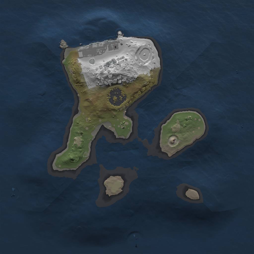 Rust Map: Procedural Map, Size: 1500, Seed: 1240131123, 5 Monuments