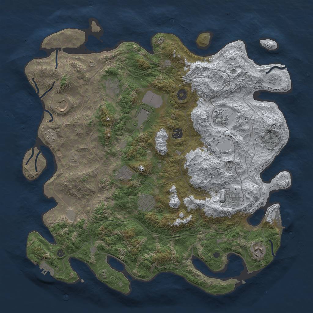 Rust Map: Procedural Map, Size: 4250, Seed: 20779530, 19 Monuments