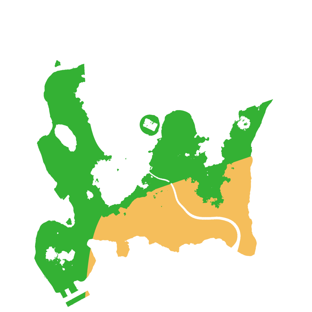 Biome Rust Map: Procedural Map, Size: 2500, Seed: 49500