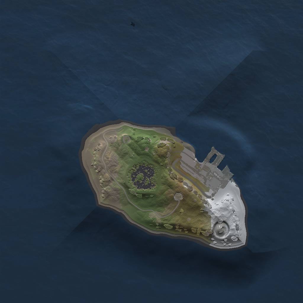 Rust Map: Procedural Map, Size: 1200, Seed: 43242356, 4 Monuments