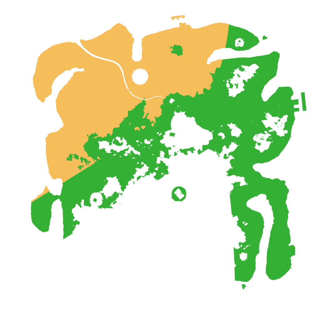 Biome Rust Map: Procedural Map, Size: 3500, Seed: 34951