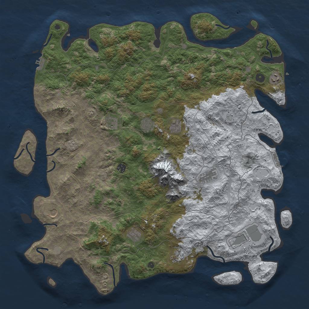 Rust Map: Procedural Map, Size: 5100, Seed: 1956, 20 Monuments