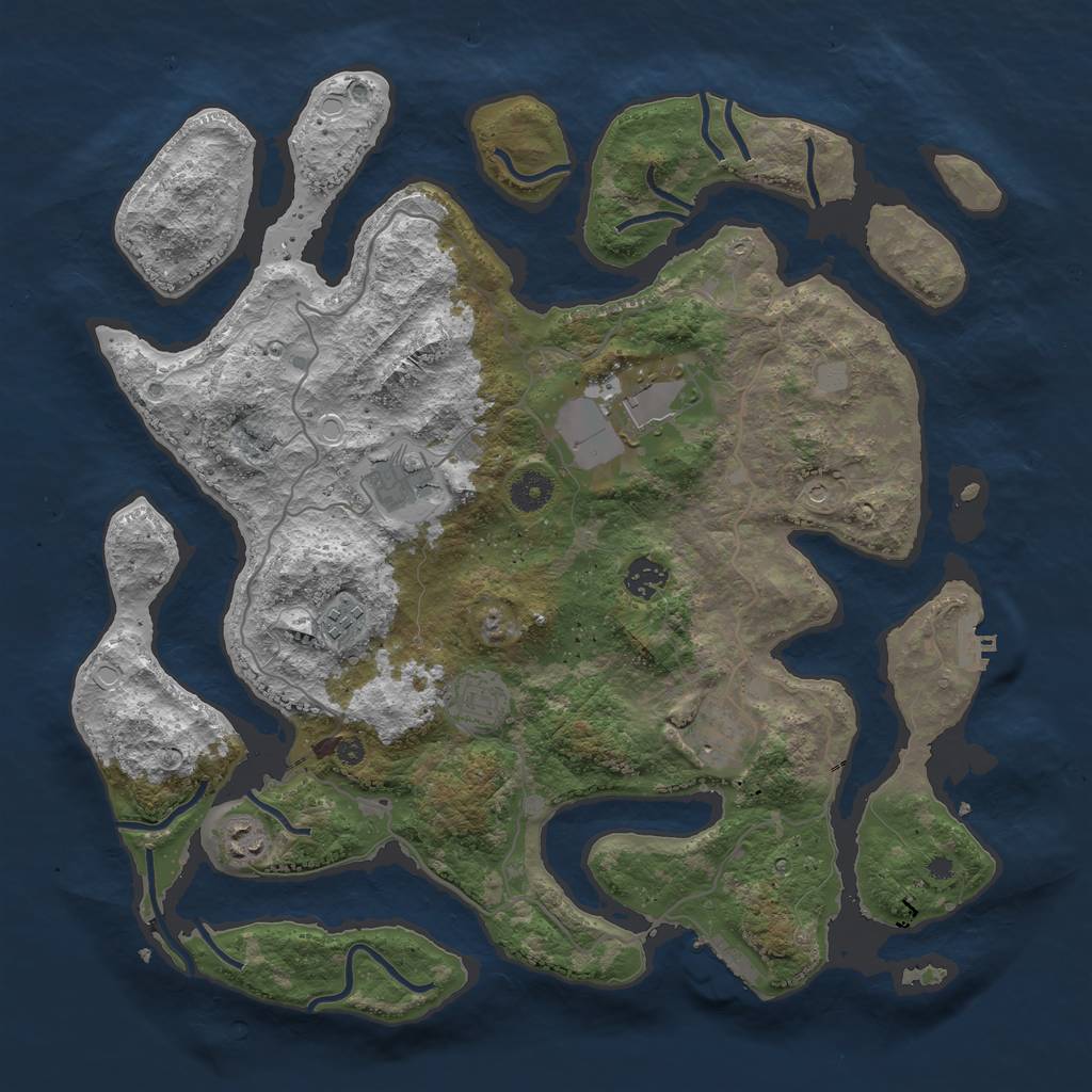 Rust Map: Procedural Map, Size: 4000, Seed: 631935, 15 Monuments