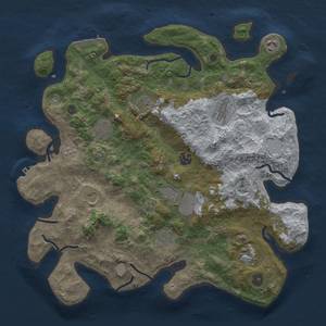 Thumbnail Rust Map: Procedural Map, Size: 3900, Seed: 1111, 19 Monuments