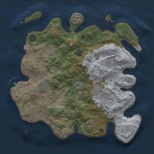 Thumbnail Rust Map: Procedural Map, Size: 3500, Seed: 1222554110, 16 Monuments