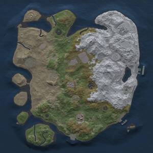 Thumbnail Rust Map: Procedural Map, Size: 3500, Seed: 392062550, 13 Monuments