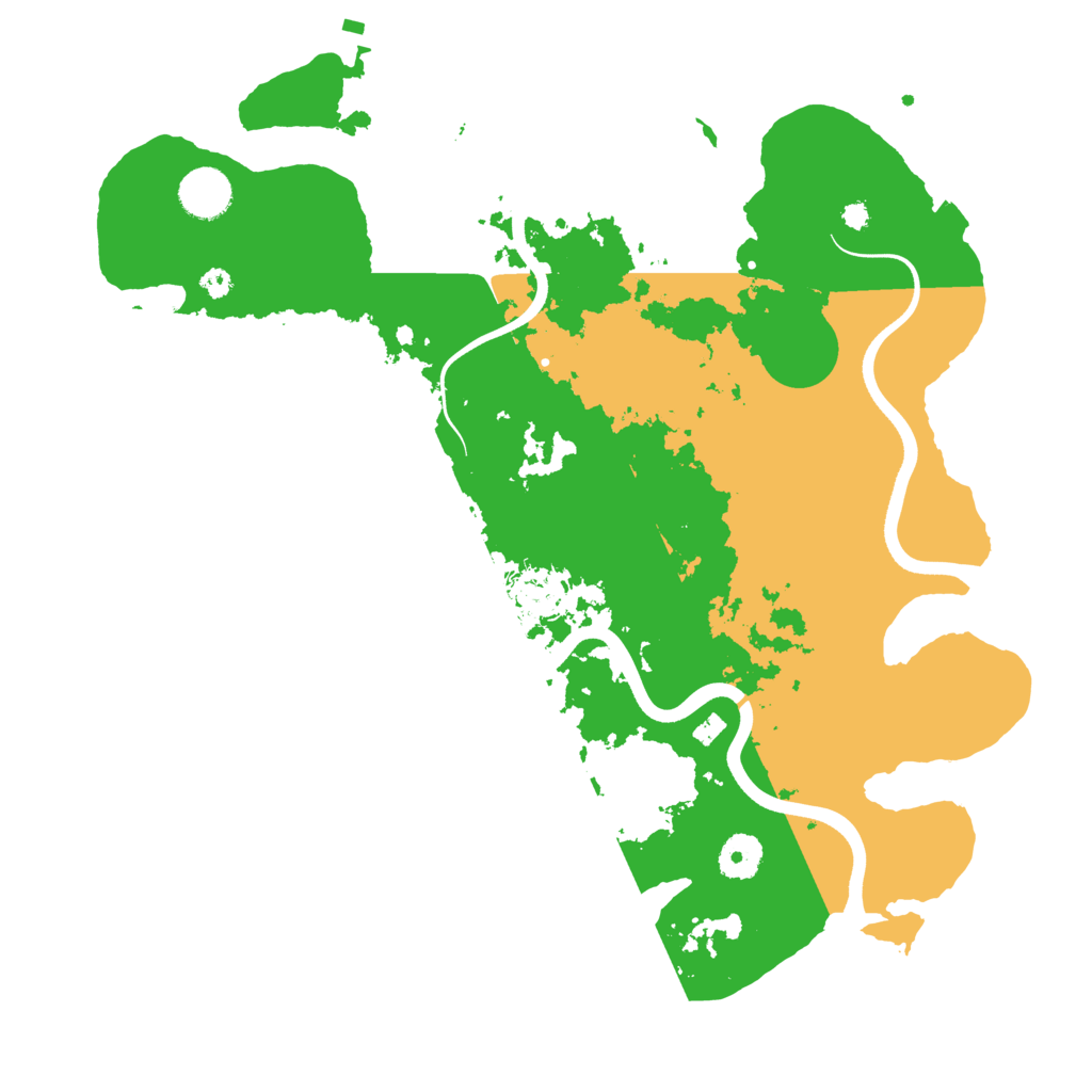 Biome Rust Map: Procedural Map, Size: 3700, Seed: 1135519