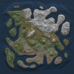 Thumbnail Rust Map: Procedural Map, Size: 4000, Seed: 69, 16 Monuments