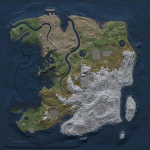 Thumbnail Rust Map: Procedural Map, Size: 3500, Seed: 7914644, 15 Monuments