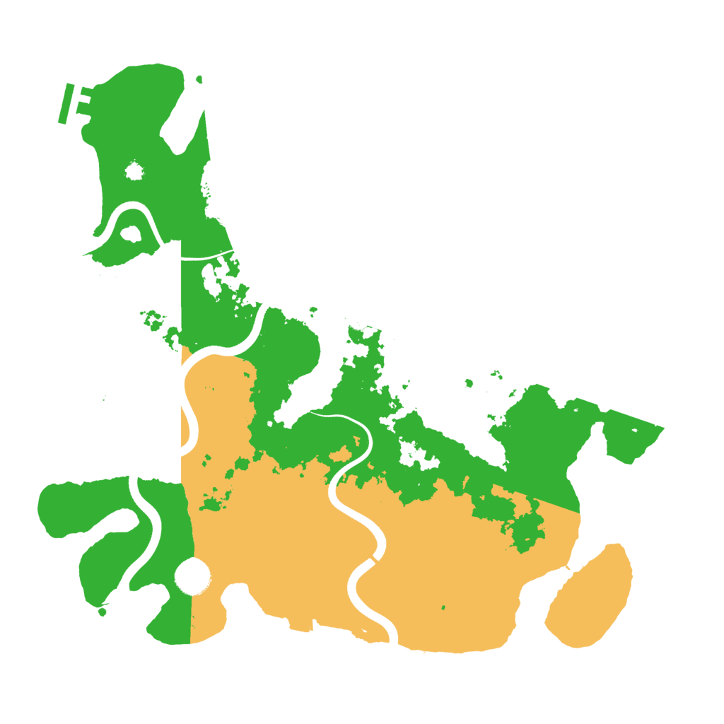 Biome Rust Map: Procedural Map, Size: 3600, Seed: 10256