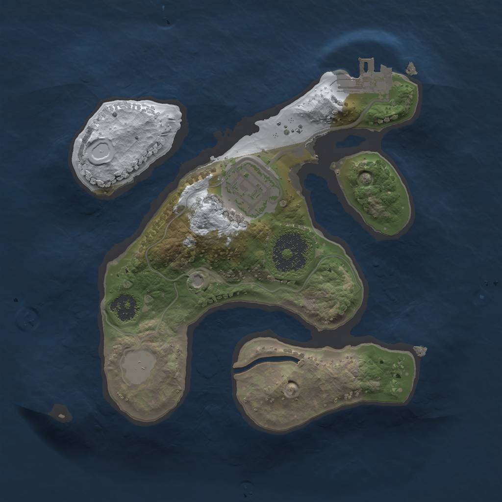 Rust Map: Procedural Map, Size: 2000, Seed: 597516707, 7 Monuments