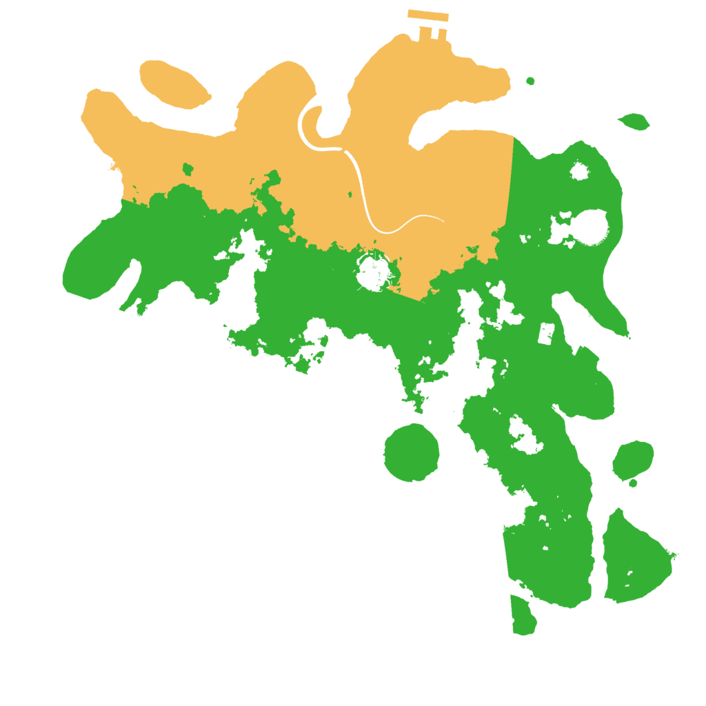 Biome Rust Map: Procedural Map, Size: 3500, Seed: 477503